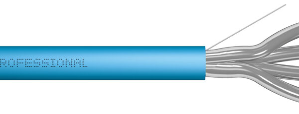 Installatie-netwerkkabel categorie 6A, afgeschermd, 500 m, blauw