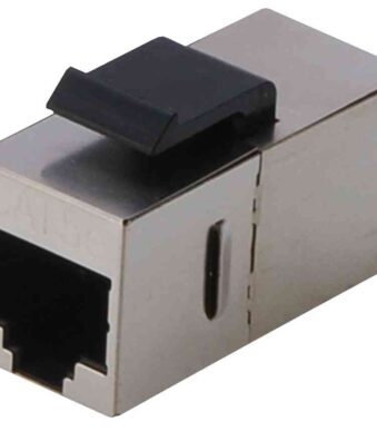 Modulaire adapter categorie 6A, afgeschermd, 2 x RJ45-koppeling