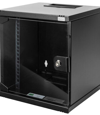 Digitus 10" wandverdeelkast, 6 hoogten, 312 x 300 mm, zwart