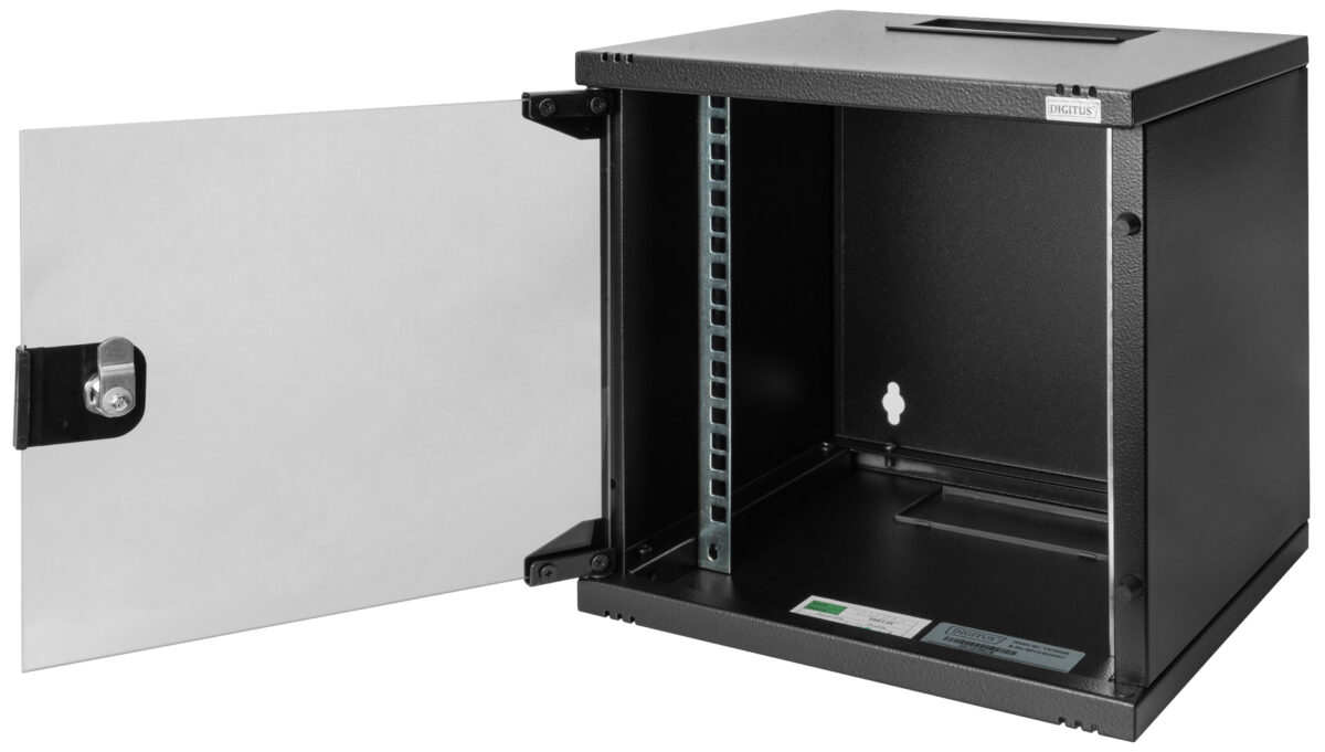 Digitus 10" wandverdeelkast, 6 hoogten, 312 x 300 mm, zwart