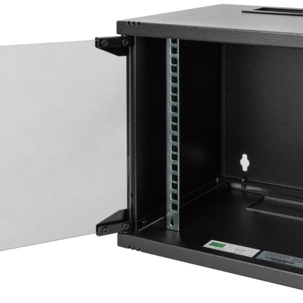 Digitus 10" wandverdeelkast, 6 hoogten, 312 x 300 mm, zwart