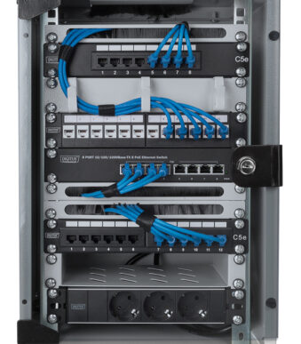 10 inch Muurverdeler, 9 HE, lichtgrijs RAL 7035