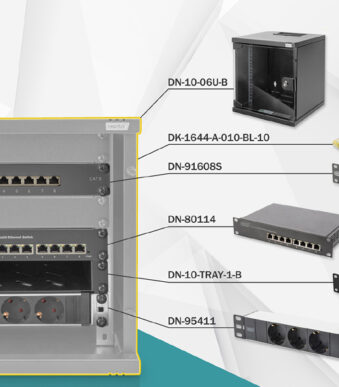 Netwerkkast set, 6 HE, 312 x 300 mm