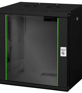 19 inch verdeelkast Unique Line, 12 HE, zwart