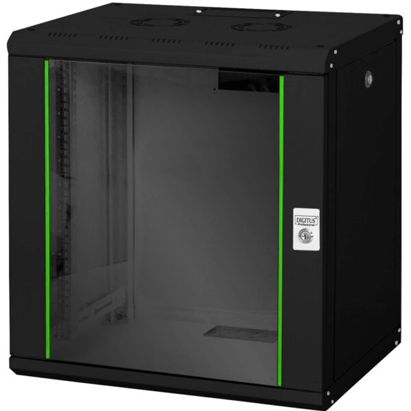 19 inch verdeelkast Unique Line, 12 HE, zwart