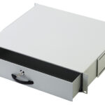 19" documenthouder, 2 hoogten, lichtgrijs (RAL 7035)