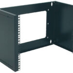 19" universele wandsteun, 4 hoogten, zwart (RAL 9005)