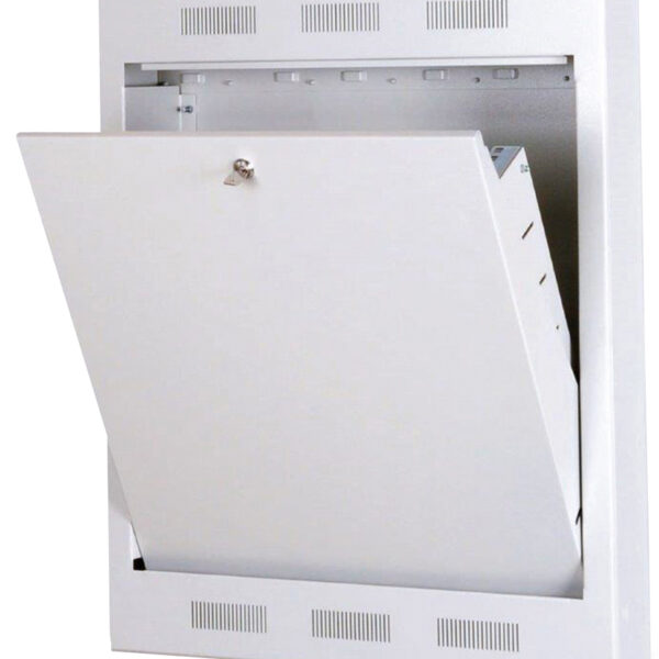 19" Wandmontage Patchverdeler, 2 HE, lichtgrijs