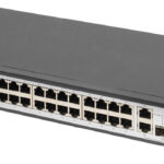 19" Gigabitnetwerkverdeler, beheerd, 2 uplinks, 24 poorten