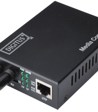 Snelle Ethernet mediaconverter, RJ45/ST, multimode