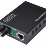 Gigabit mediaconverter, RJ45/ST, multimode.