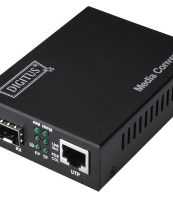 Gigabit-mediawandler, RJ45/SFP, reikwijdte: 80 km