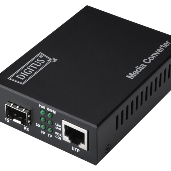 Gigabit-mediawandler, RJ45/SFP, reikwijdte: 80 km