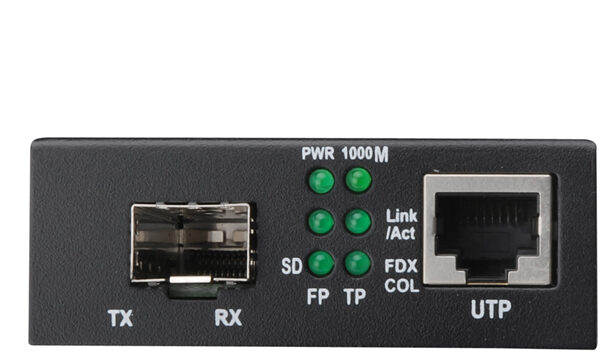 Gigabit-mediawandler, RJ45/SFP, reikwijdte: 80 km