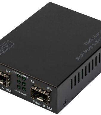 Glasvezelconverter gigabit multimode/singlemode, SFP
