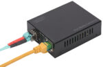 Gigabit PoE-mediaconverter, RJ45 / SFP, voedingsuitgang.