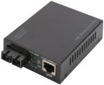 Gigabit PoE mediaconverter, RJ45/SC, multimode