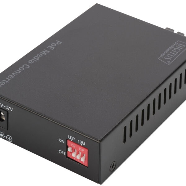 Gigabit PoE mediaconverter, RJ45/SC, multimode