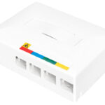 Lege vezelmantelkast voor 4 stuks SC SX / LC DX koppelstukken