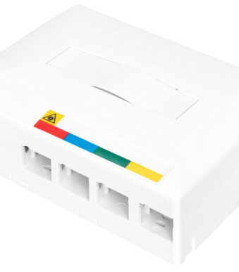Lege vezelmantelkast voor 4 stuks SC SX / LC DX koppelstukken