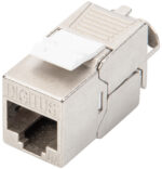 Afgeschermde keystone connector categorie 6A, grijs