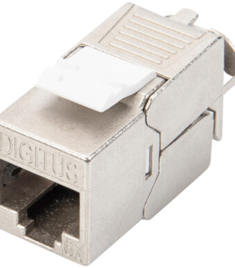 Afgeschermde keystone connector categorie 6A, grijs