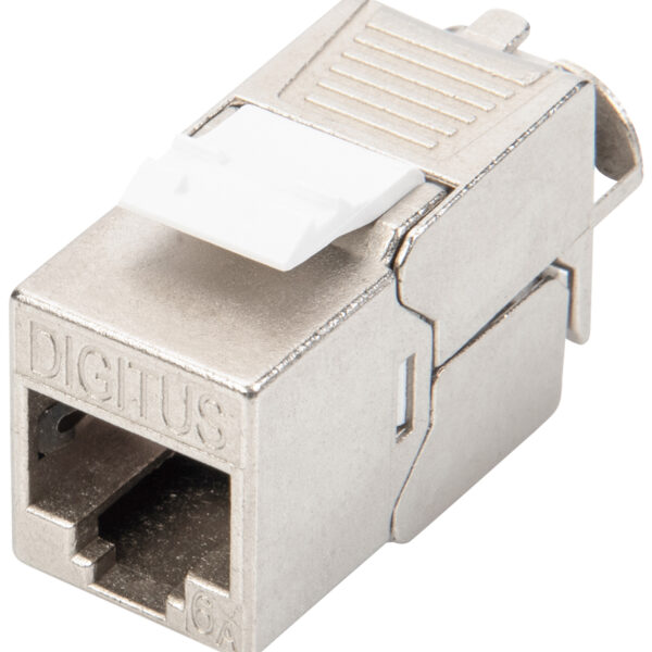 Afgeschermde keystone connector categorie 6A, grijs