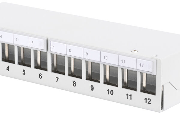 Desktop modulair aansluitpaneel, afgeschermd, 12-poorts