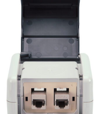 Inzetmodule voor opbouwframe buiten, voor 2x RJ45-connector