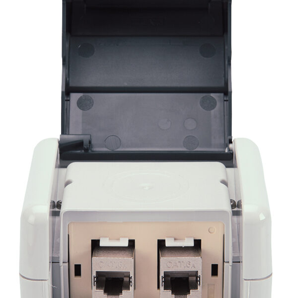 Inzetmodule voor opbouwframe buiten, voor 2x RJ45-connector