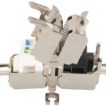 Gekruld kabelverbindersstuk cat.6A, 500 MHz