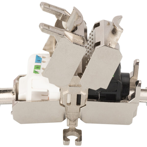 Gekruld kabelverbindersstuk cat.6A, 500 MHz