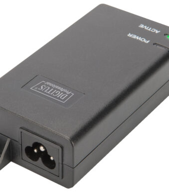 PoE+ Injector, 802.3at, 30 Watt, zwart