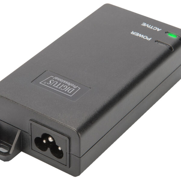 PoE+ Injector, 802.3at, 30 Watt, zwart