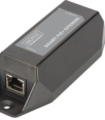 Gigabit PoE+ reikwijdteverlenger, 100 m, kleur: zwart