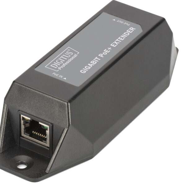 Gigabit PoE+ reikwijdteverlenger, 100 m, kleur: zwart