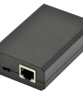 DIGITUS Gigabit PoE+ Splitter, RJ45 naar RJ45, 24W, zwart.