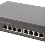 10 Gigabit/s Ethernet PoE+ netwerkapparaat, 8 aansluitingen