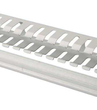 Kabelmanagementhok, 1U, lichtgrijs (RAL 7035)