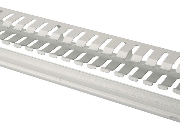 Kabelmanagementhok, 1U, lichtgrijs (RAL 7035)