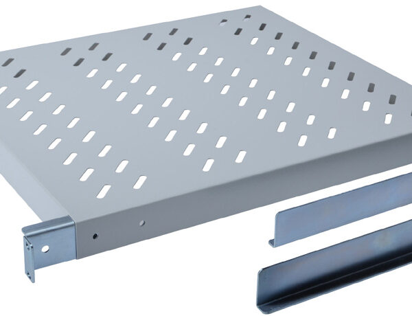 19 inch serverrek-plank, 1U, diepte: 350 mm, lichtgrijs