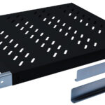 19" Serverschapplank, 1 unit hoog, diepte: 350 mm, zwart