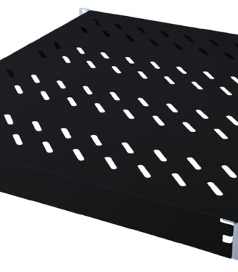 19 inch lagedruk serverstellingplank, 1 HE, diepte: 500 mm, zwart