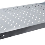 19" professionele serverrek-legbord, 1U, diepte: 700 mm, lichtgrijs.