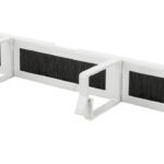 19" Beheerplaat, 4 kabelgeleidingsbeugels, lichtgrijs.