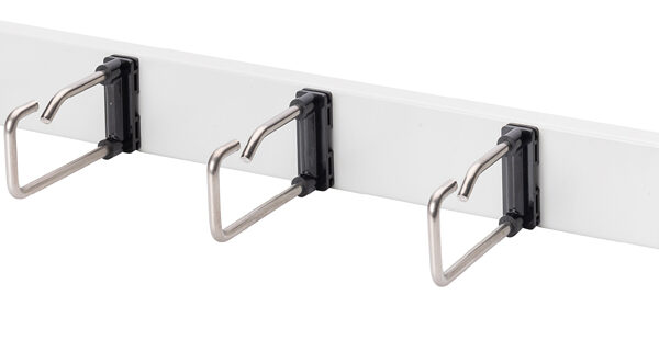 19 inch kabelgeleiders paneelmetaal, 1HE, 5 buishouders, grijs