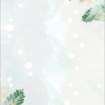 Kerstmotief-papier 'Aquarelwaterverf Kerst Boslandschap'