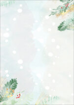 Kerstmotief-papier 'Aquarelwaterverf Kerst Boslandschap'