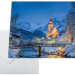 Kerstkaart 'Beierse kerst', liggend (A6/A5 formaat)