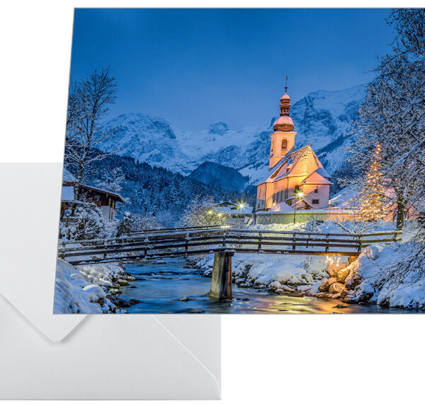 Kerstkaart 'Beierse kerst', liggend (A6/A5 formaat)